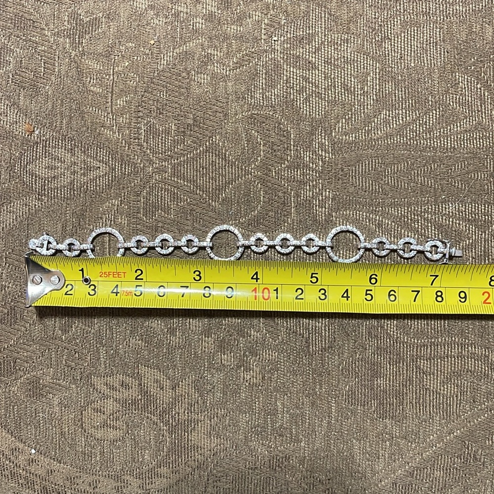 Sterling Silver and CZ Bracelet - Picture 6 of 6